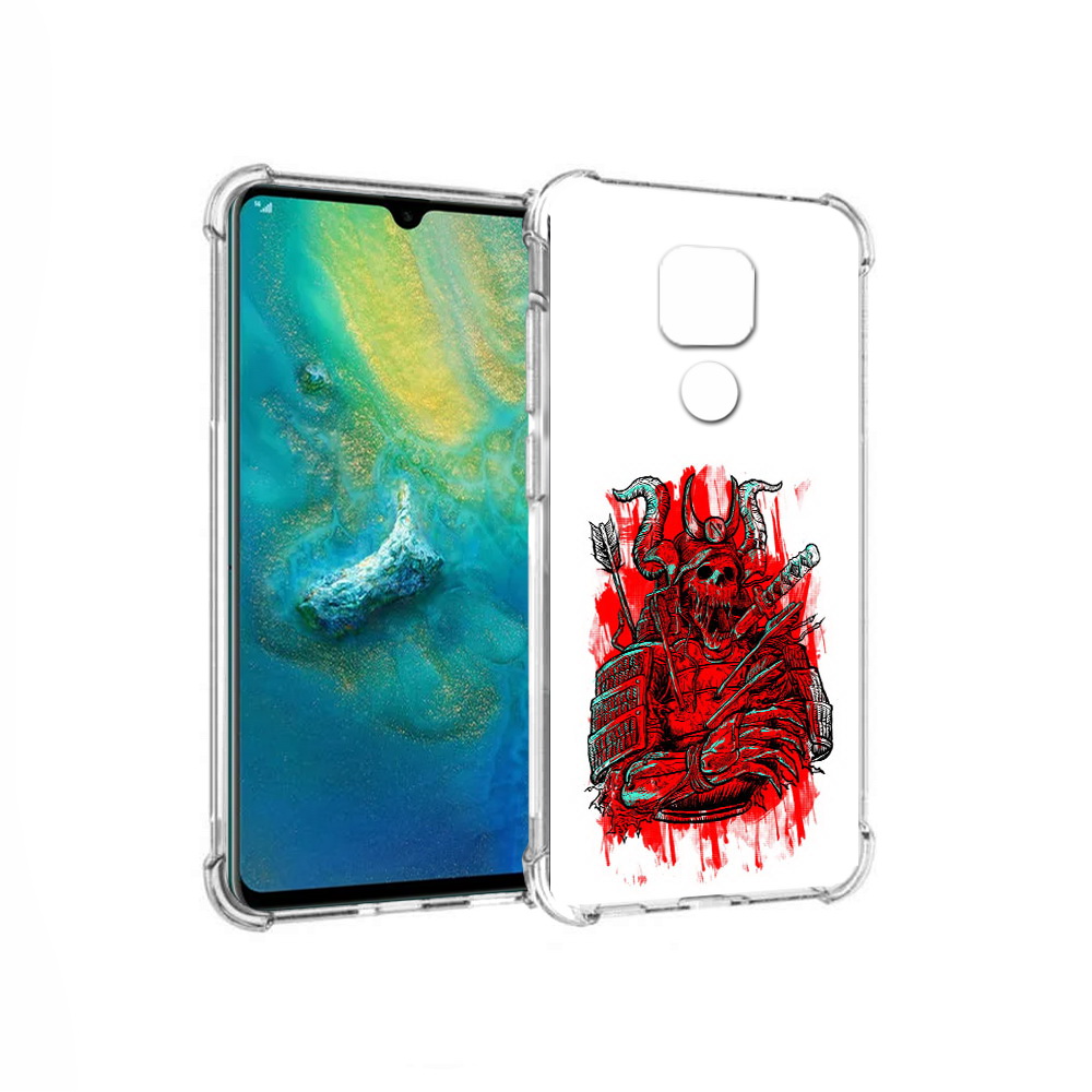 

Чехол MyPads Tocco для Huawei Mate 20x красный скелет воин (PT124578.30.413), Прозрачный, Tocco