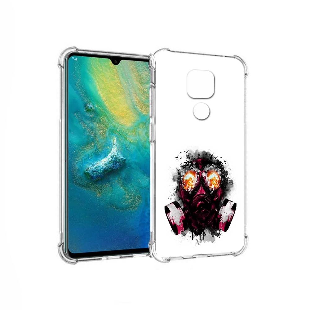 

Чехол MyPads Tocco для Huawei Mate 20x красный противогаз (PT124578.30.412), Прозрачный, Tocco