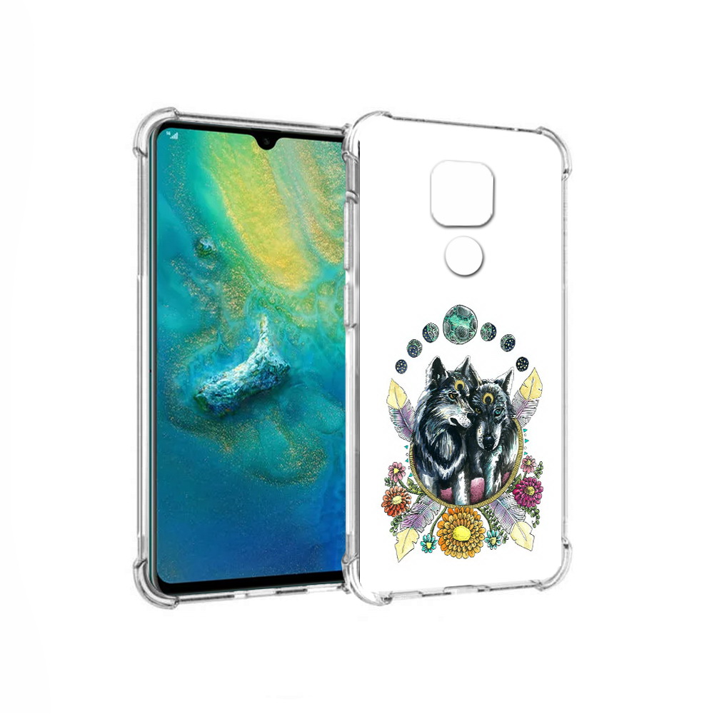 

Чехол MyPads Tocco для Huawei Mate 20x красивые волки абстракция (PT124578.30.408), Прозрачный, Tocco