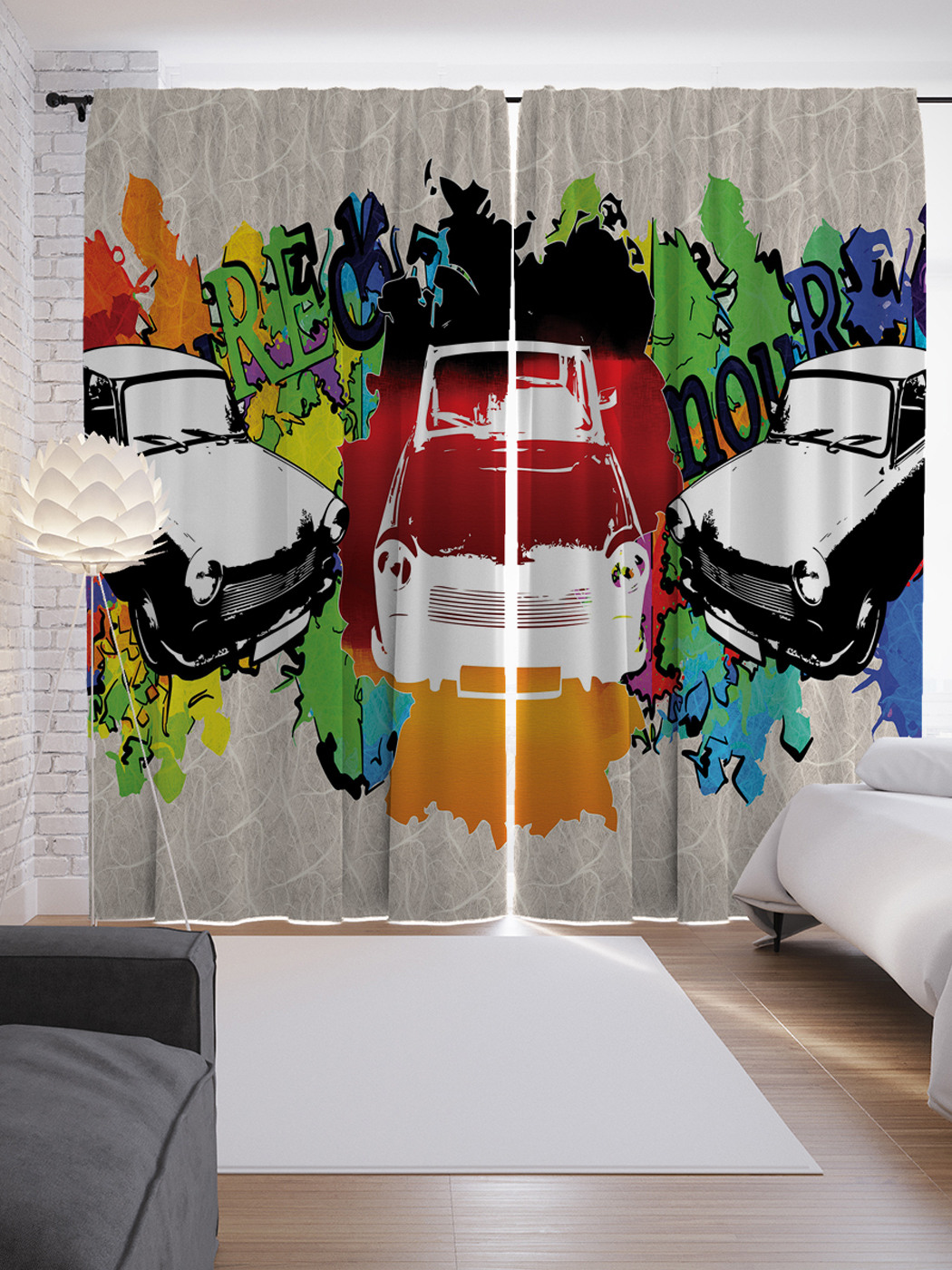 

Шторы JoyArty с фотопечатью "Авто вечеринка" из сатена, 290х265 см, Авто вечеринка