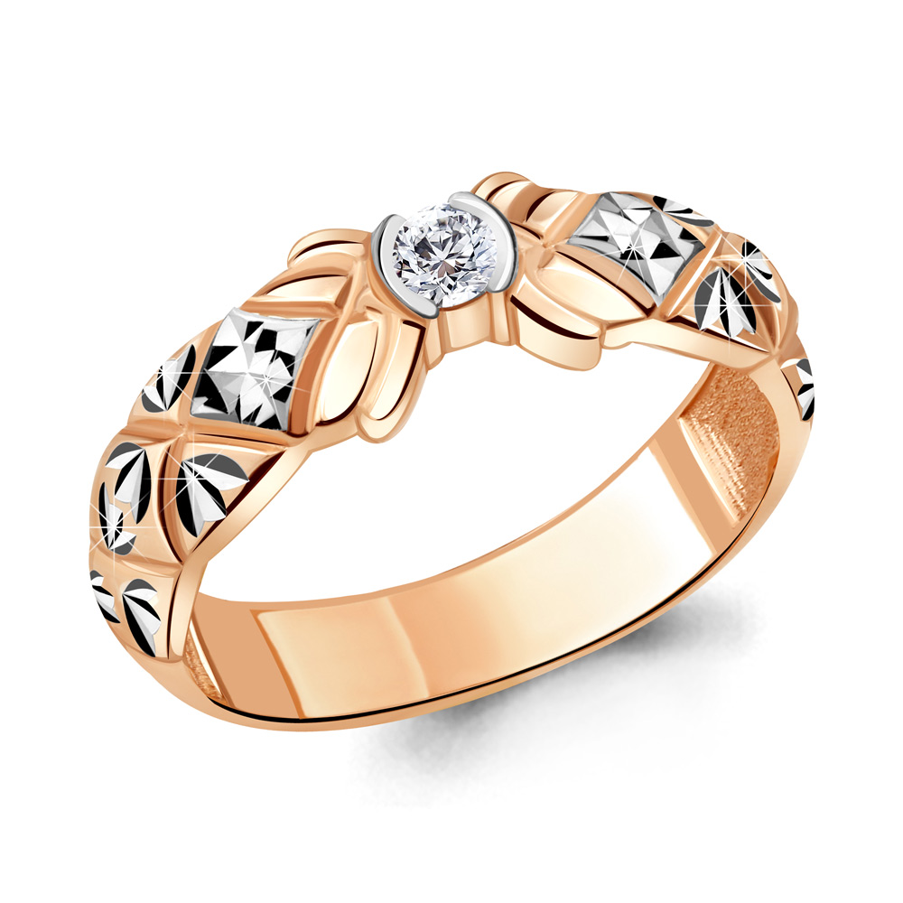 

Кольцо помолвочное из серебра с фианитом р., Aquamarine 68498А, 68498А_925_з