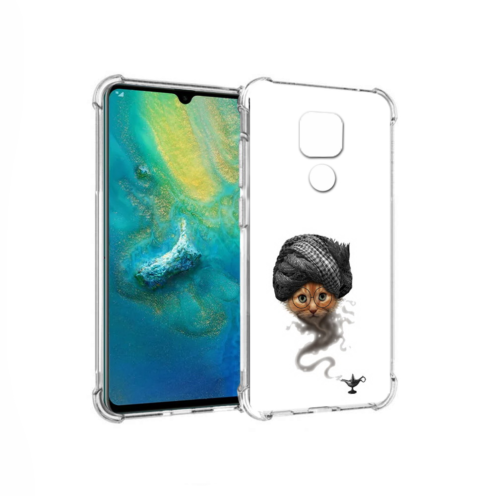 

Чехол MyPads Tocco для Huawei Mate 20x кот джин (PT124578.30.398), Прозрачный, Tocco