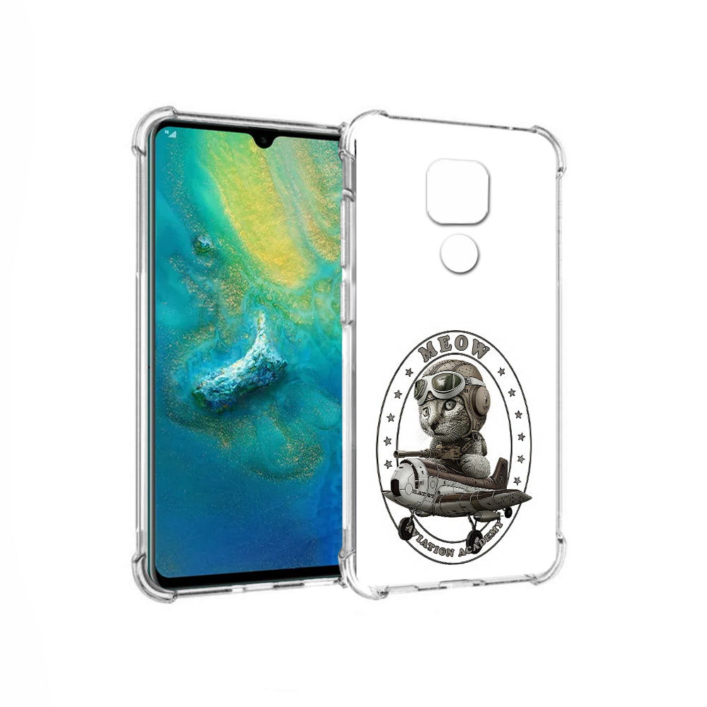 

Чехол MyPads Tocco для Huawei Mate 20x кот в самолете (PT124578.30.395), Прозрачный, Tocco