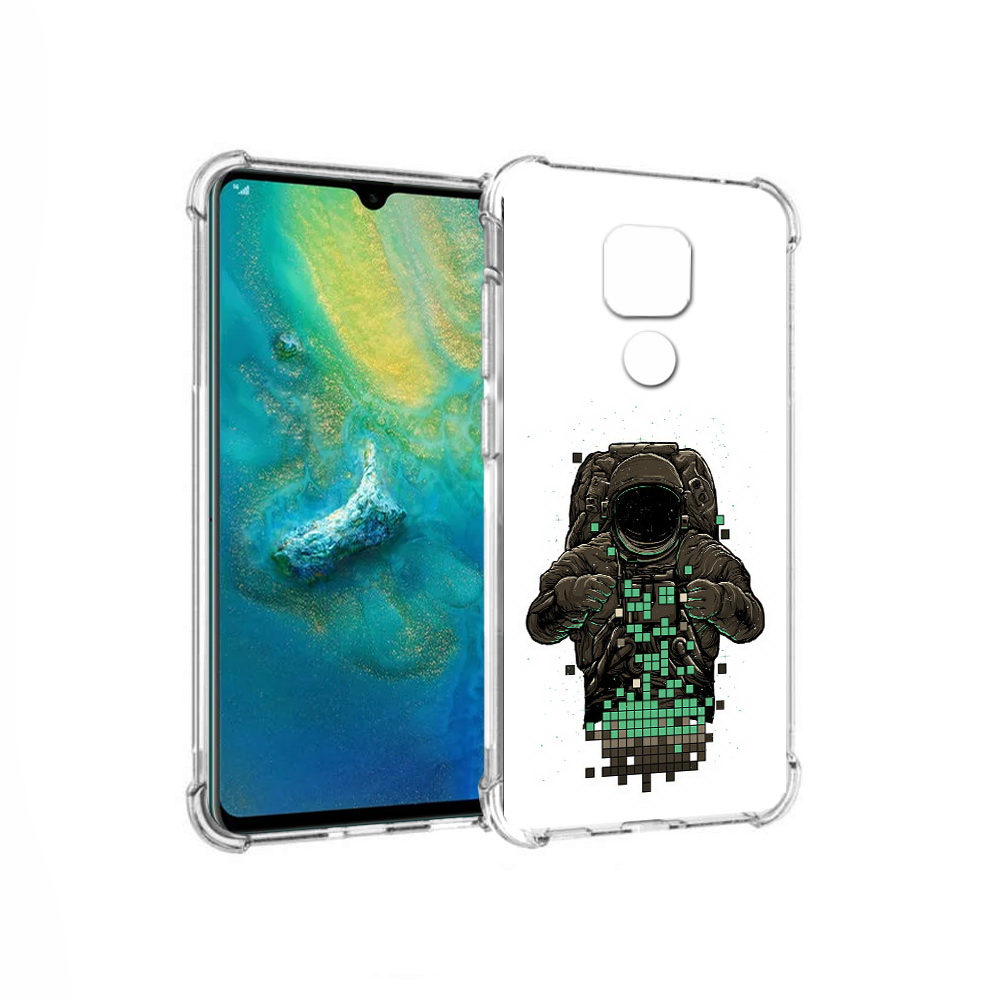 

Чехол MyPads Tocco для Huawei Mate 20x космонавт с пикселями (PT124578.30.394), Прозрачный, Tocco