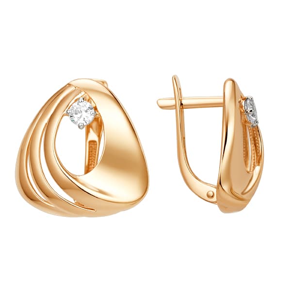 

Серьги из золота Golden Eagle 012142-1102, фианит, 012142-1102