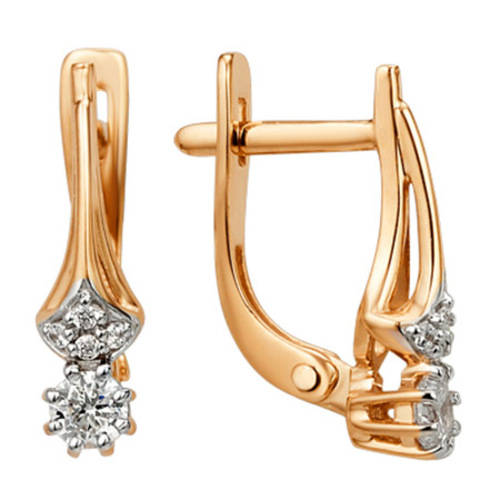 

Серьги из золота Golden Eagle 004492-1102, фианит, 004492-1102