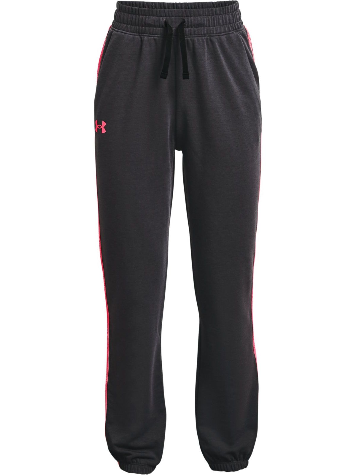 Брюки Under Armour Rival Terry Taped Pant 1361247-001 черный р.158