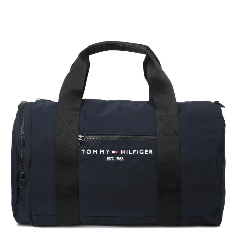 фото Дорожная сумка мужская tommy hilfiger am0am07207 темно-синяя, 32х49х29 см