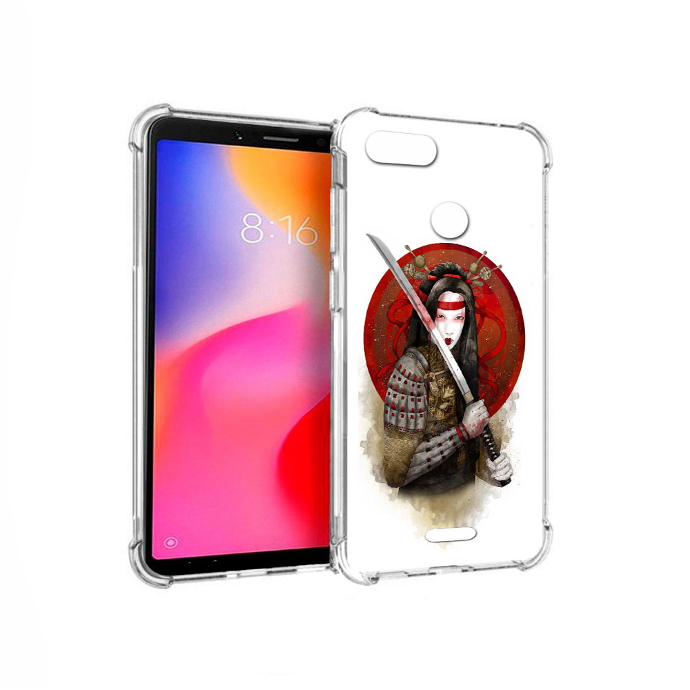 

Чехол MyPads Tocco для Xiaomi Redmi 6 рисованная девушка с катаной (PT113762.304.580), Прозрачный, Tocco