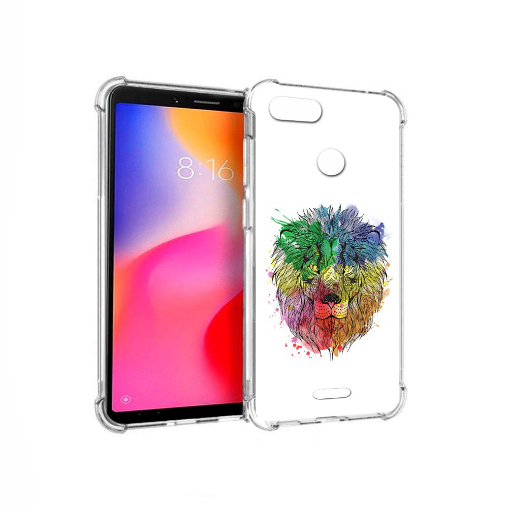 

Чехол MyPads Tocco для Xiaomi Redmi 6 разноцветный гордый лев (PT113762.304.573), Прозрачный, Tocco