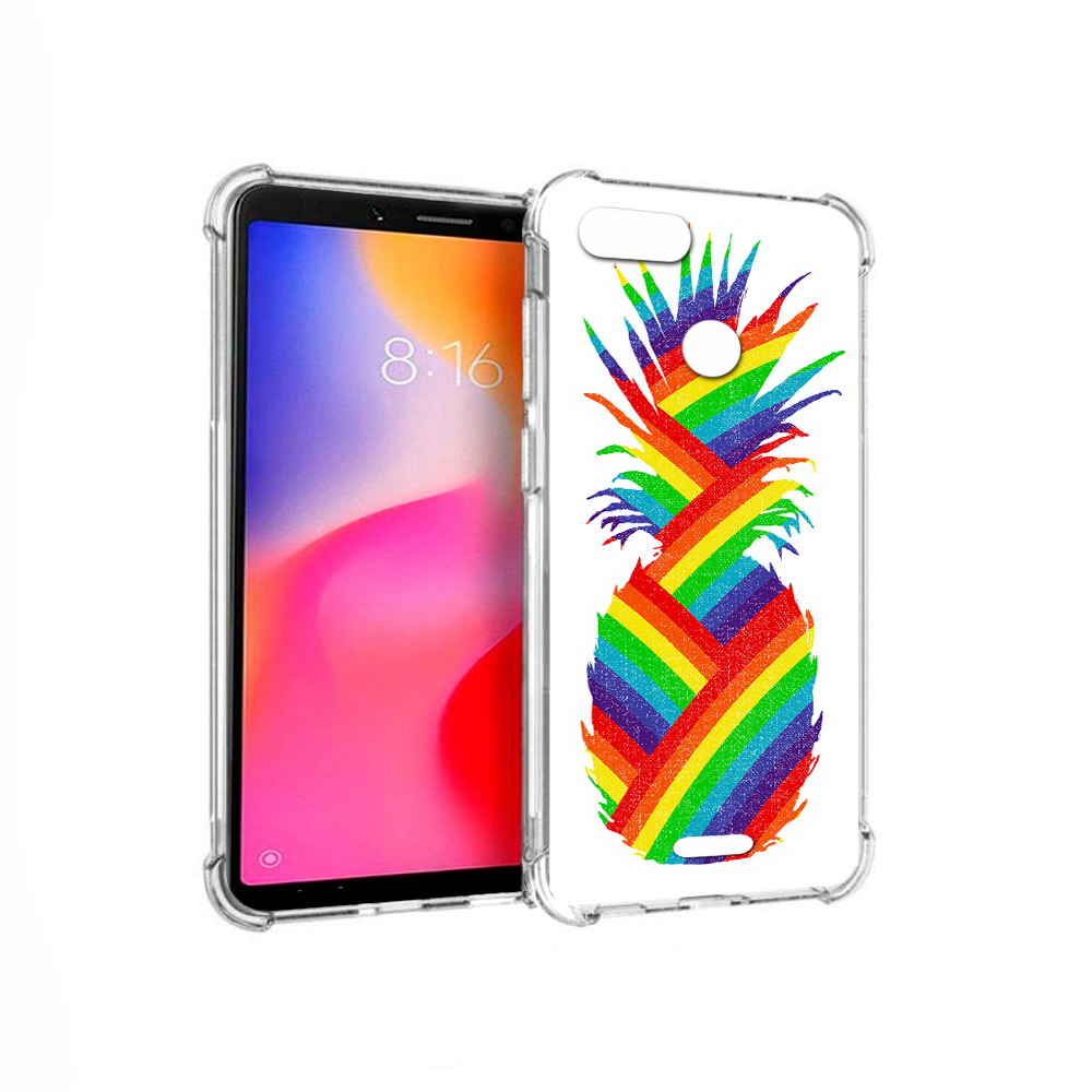 

Чехол MyPads Tocco для Xiaomi Redmi 6 радужный ананас (PT113762.304.566), Прозрачный, Tocco