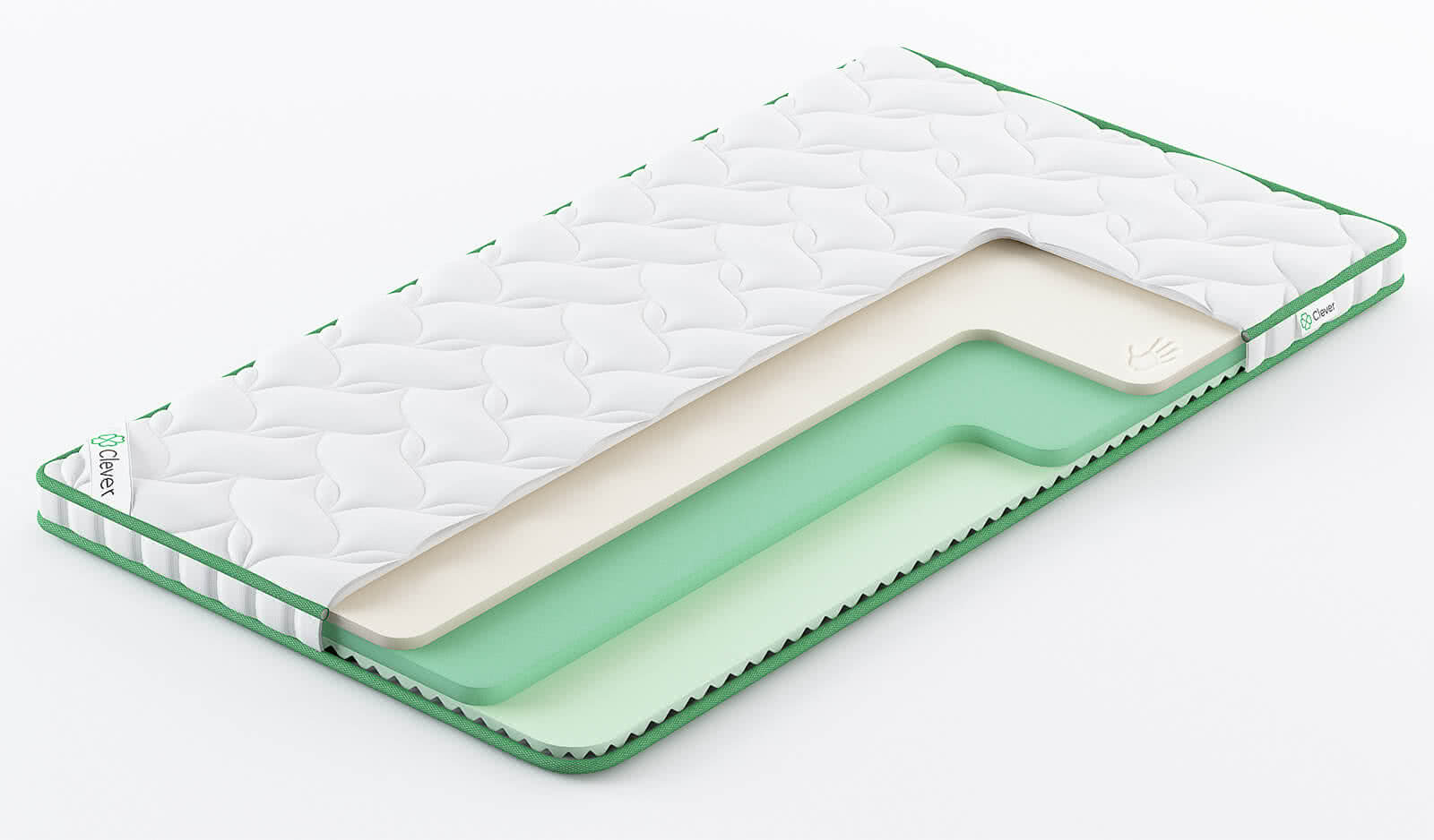 

Топпер Clever MemoTop Wave High 195x185, Белый, MemoTop Wave High
