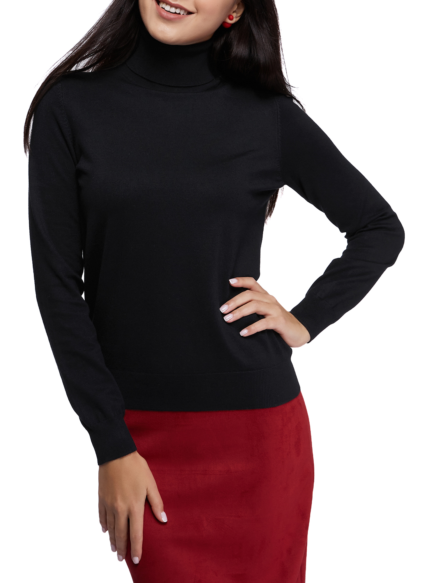 

Водолазка женская oodji 74412005-5B черная 2XL, Черный, 74412005-5B