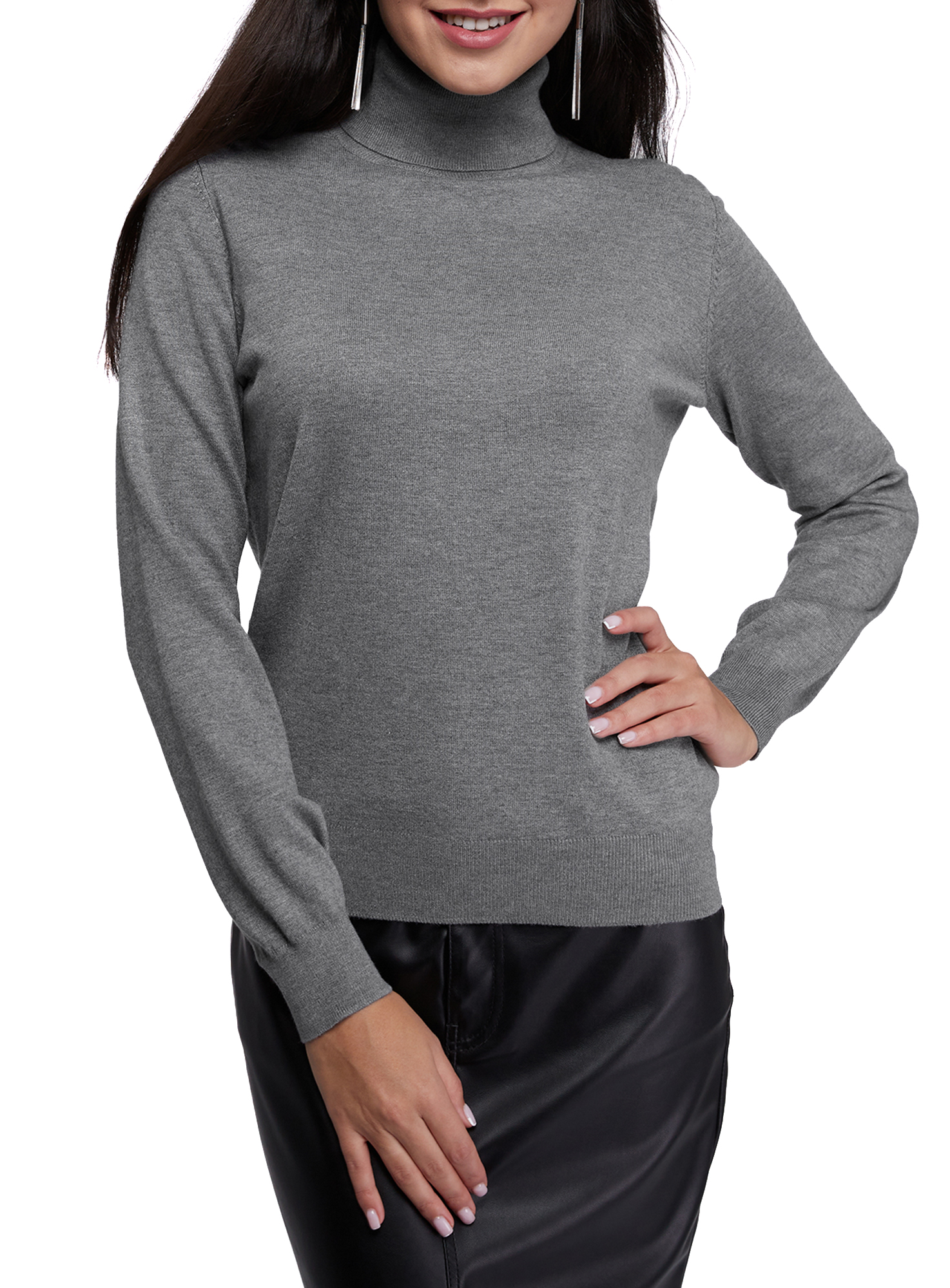 

Водолазка женская oodji 74412005-5B серая 2XL, 74412005-5B