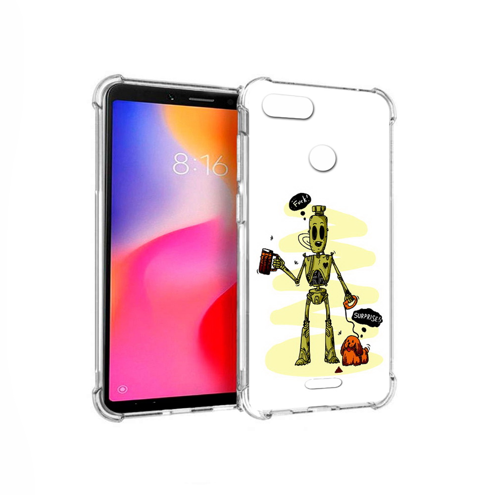 

Чехол MyPads Tocco для Xiaomi Redmi 6 прикольный робот (PT113762.304.557), Прозрачный, Tocco