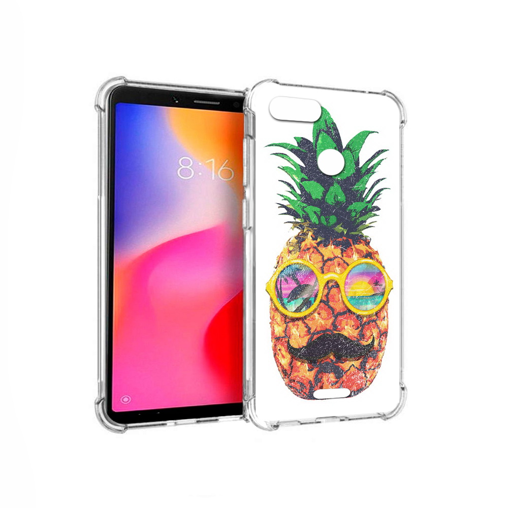 

Чехол MyPads Tocco для Xiaomi Redmi 6 прикольный ананас с лицом (PT113762.304.556), Прозрачный, Tocco