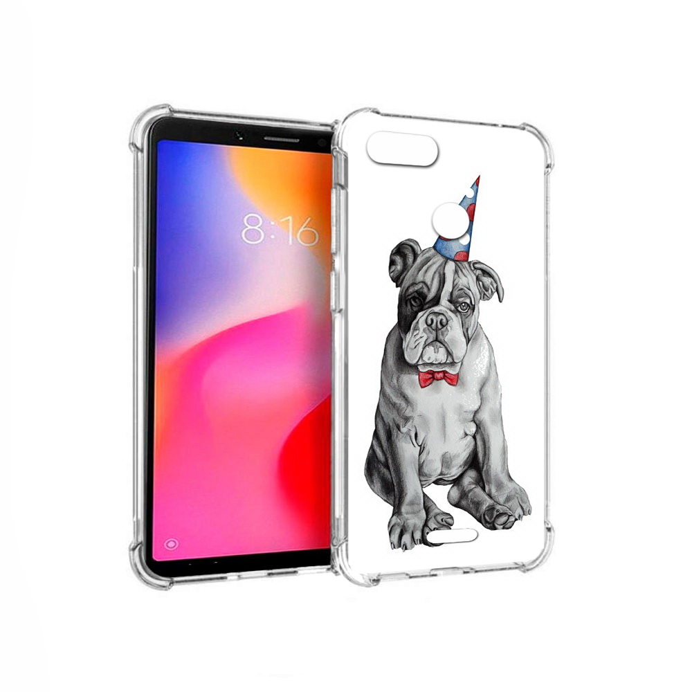 

Чехол MyPads Tocco для Xiaomi Redmi 6 праздничный щенок (PT113762.304.554), Прозрачный, Tocco