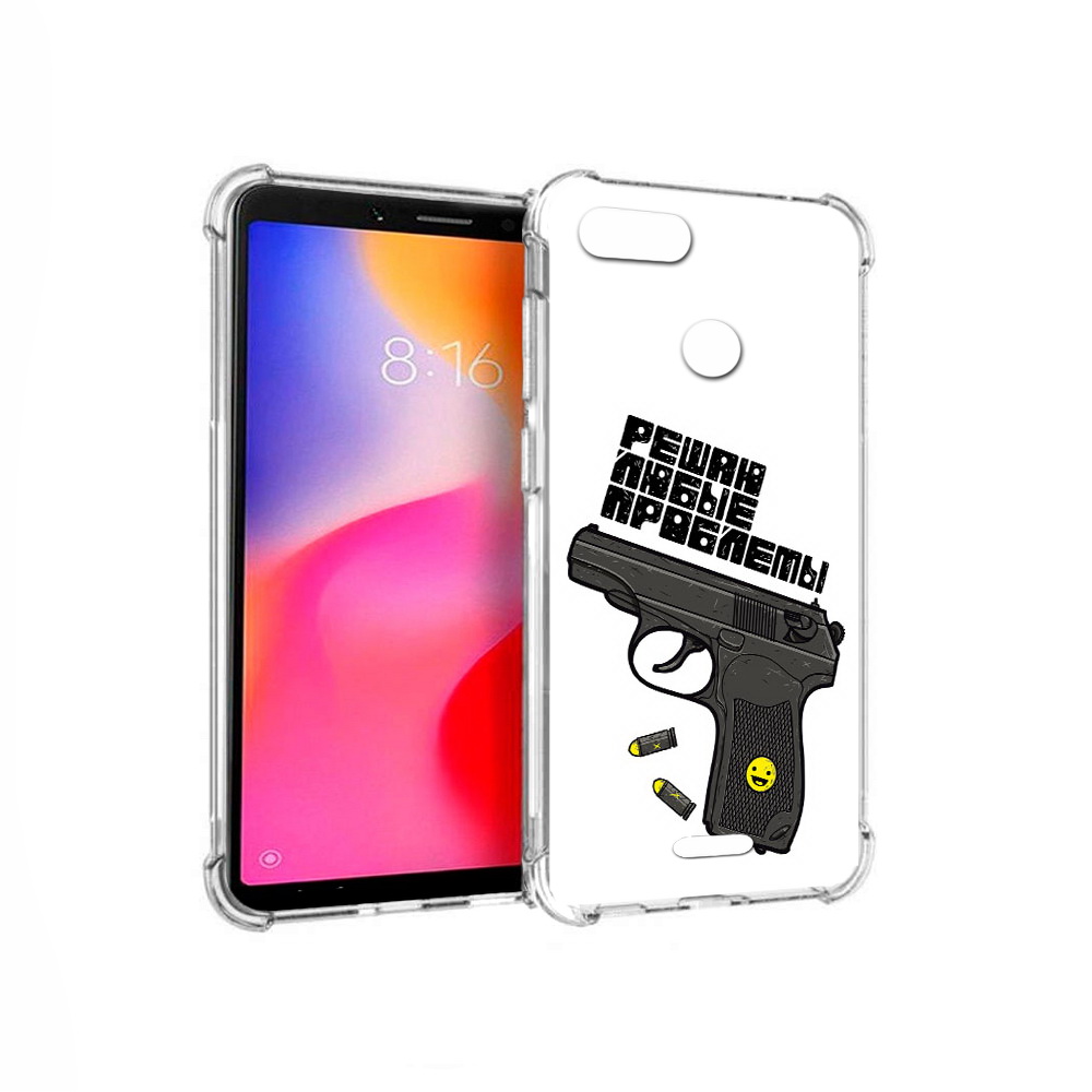 

Чехол MyPads Tocco для Xiaomi Redmi 6 пистолет против проблем (PT113762.304.542), Прозрачный, Tocco
