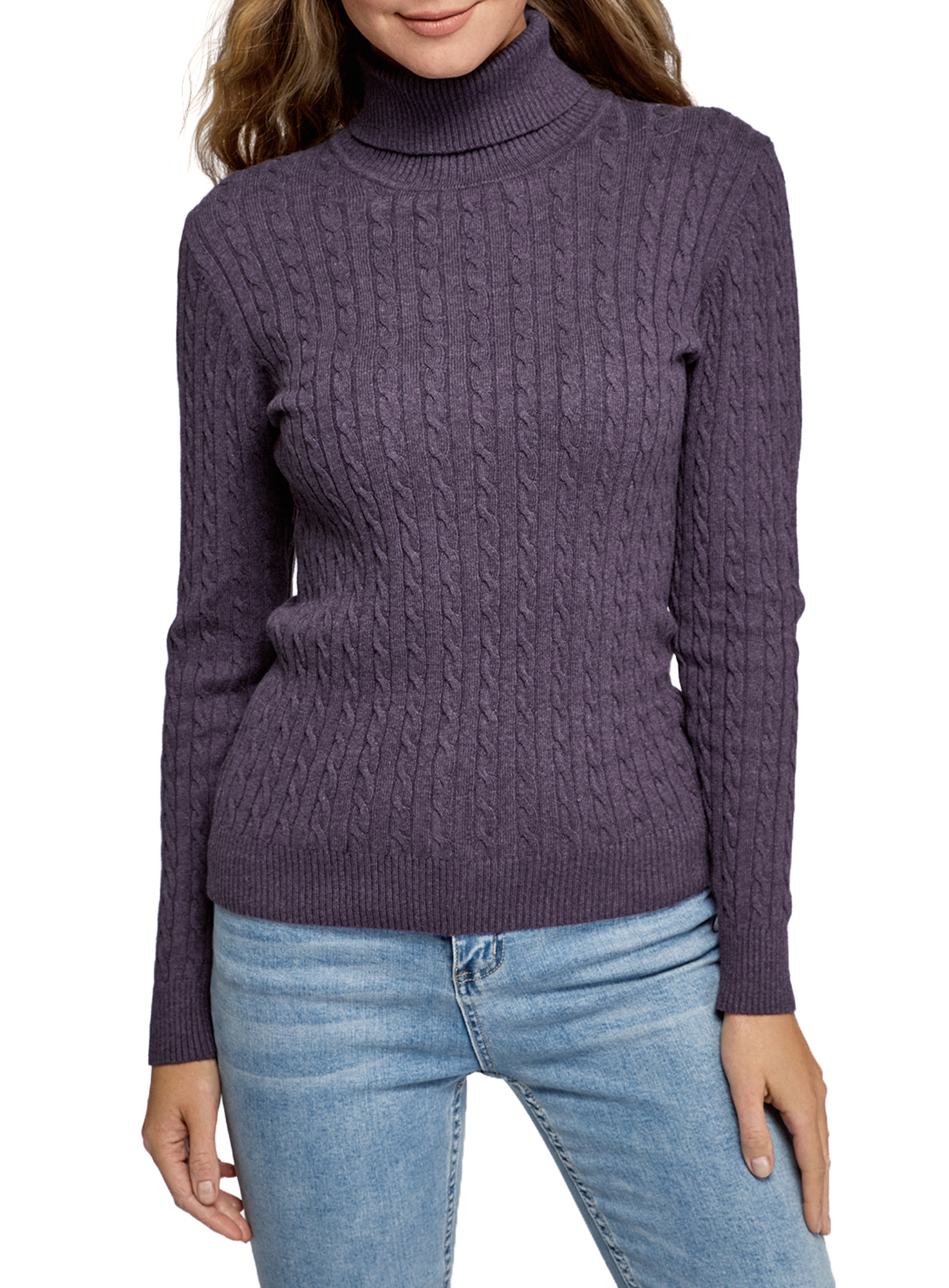 

Свитер женский oodji 74410104-2B фиолетовый 2XL, 74410104-2B