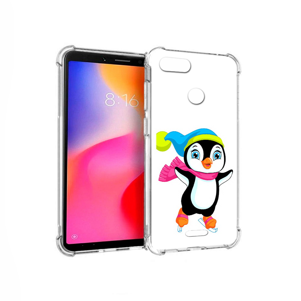 Чехол MyPads Tocco для Xiaomi Redmi 6 пингвин на коньках (PT113762.304.540)