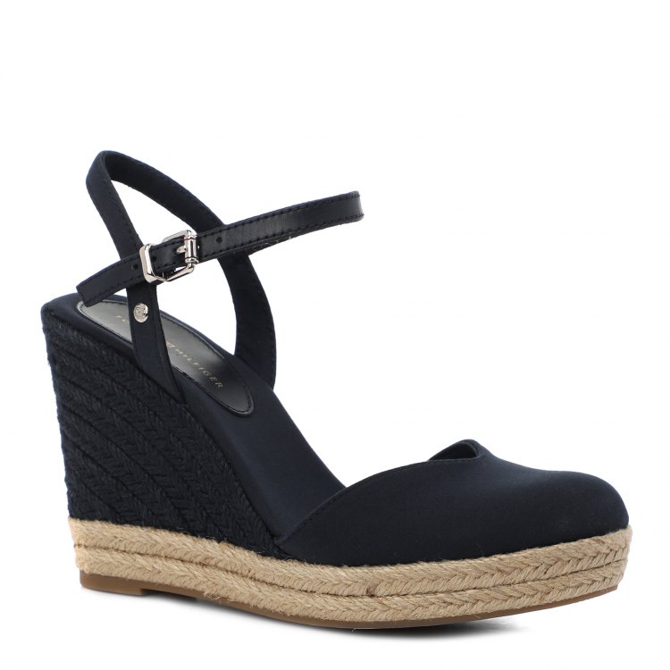 фото Женские эспадрильи tommy hilfiger basic closed toe high wedge цв. темно-синий 40 eu