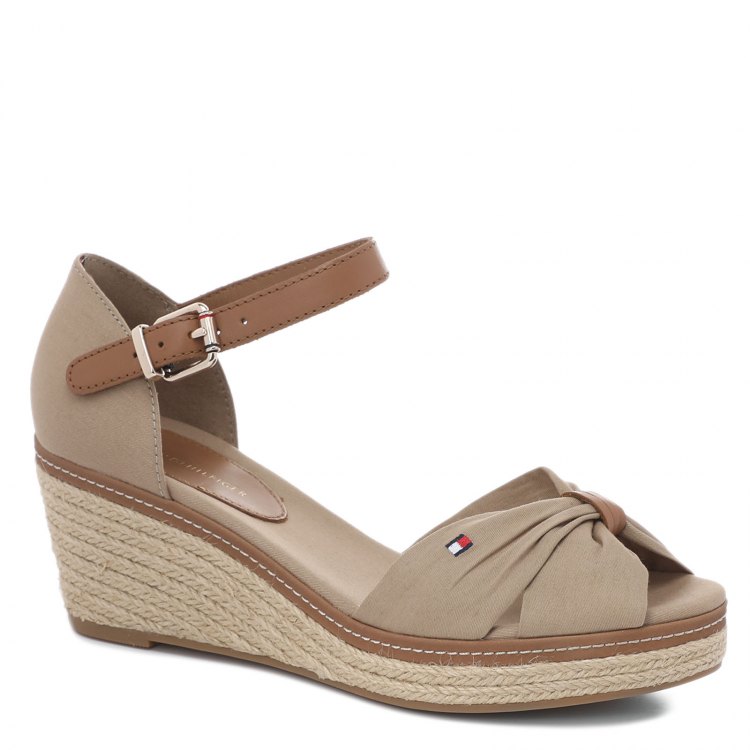 фото Женские эспадрильи tommy hilfiger iconic elba sandal fw0fw00906 цв. светло-бежевый 36 eu