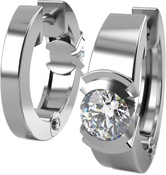 Серьги из серебра Graf Кольцов FJ-S32/S, фианит