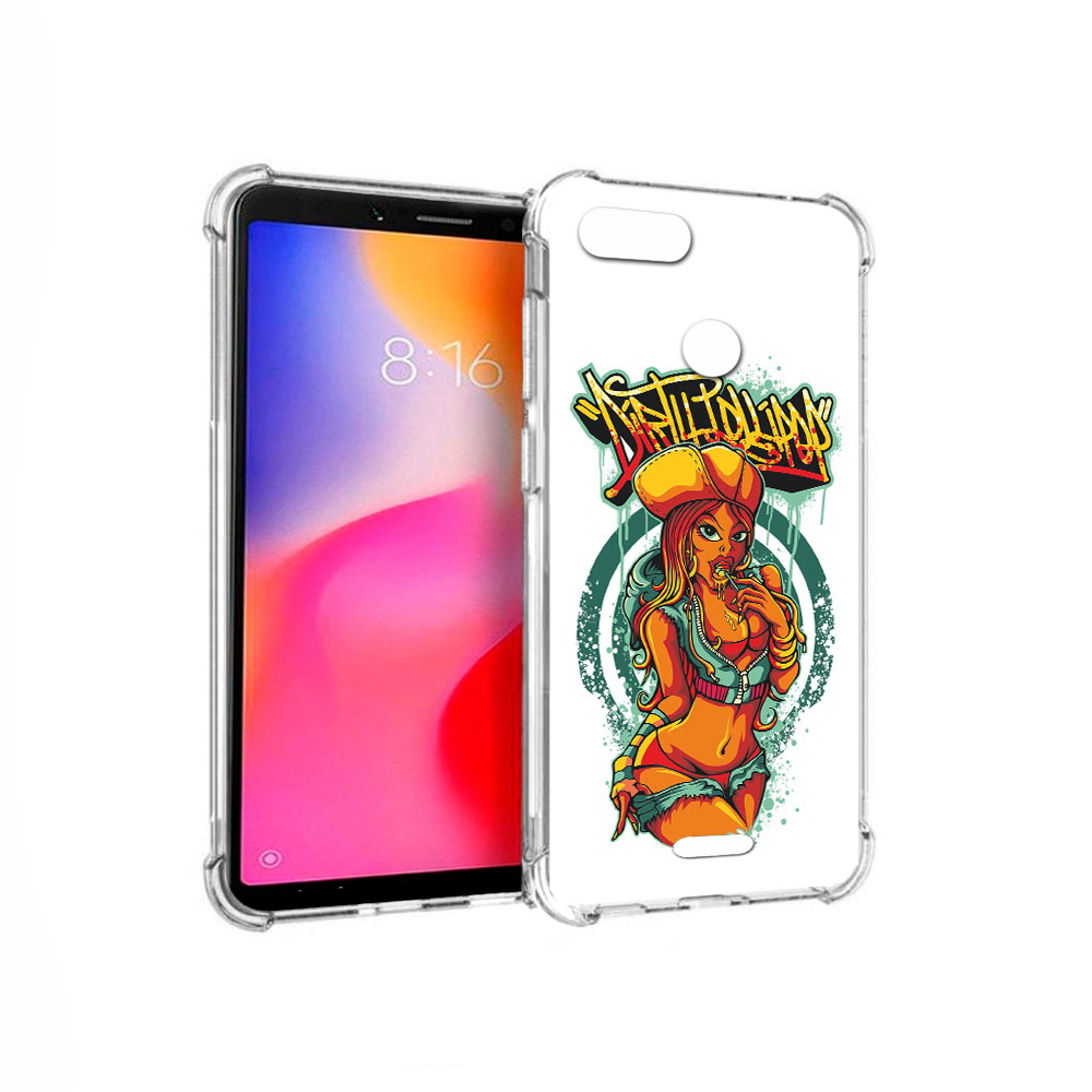 

Чехол MyPads Tocco для Xiaomi Redmi 6 нарисованная девушка комикс (PT113762.304.500), Прозрачный, Tocco