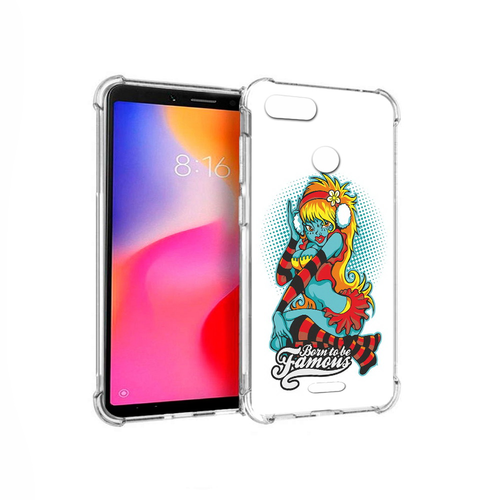 

Чехол MyPads Tocco для Xiaomi Redmi 6 нарисованная девушка в наушниках (PT113762.304.498), Прозрачный, Tocco