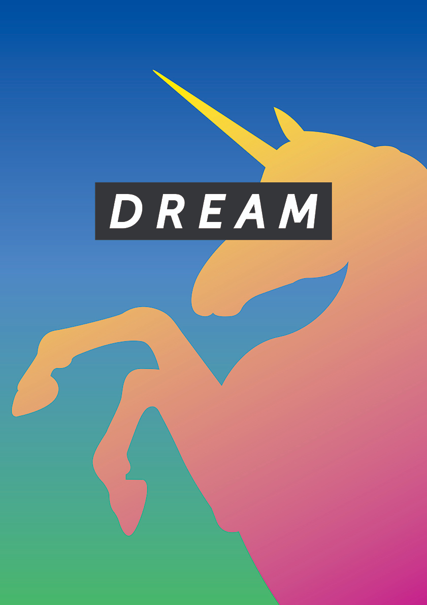 

Большой постер на стену Dream Unicorn 50х70 см без рамы, MMUNICORN