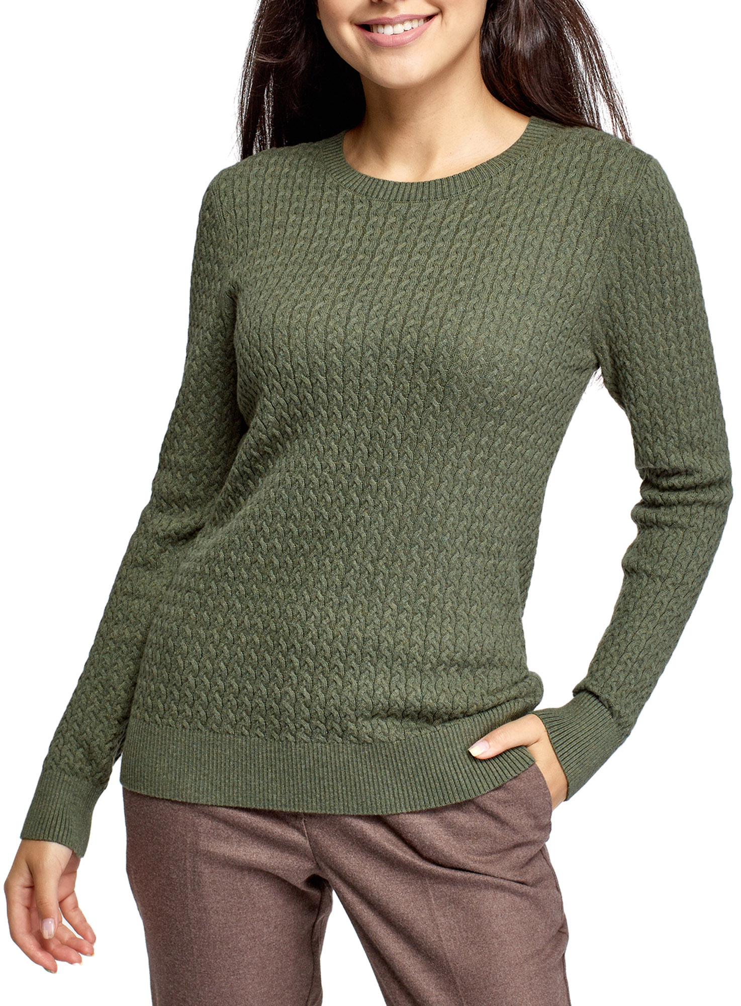 

Джемпер женский oodji 73812624-2B зеленый XS, 73812624-2B