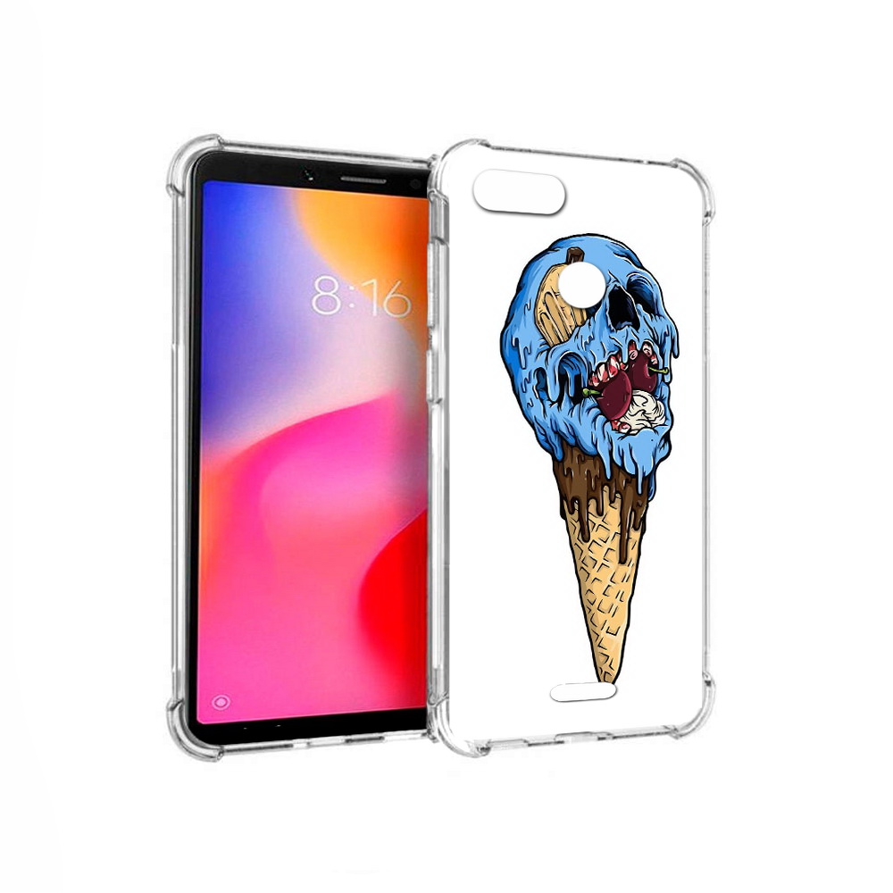 

Чехол MyPads Tocco для Xiaomi Redmi 6 мороженное череп (PT113762.304.484), Прозрачный, Tocco