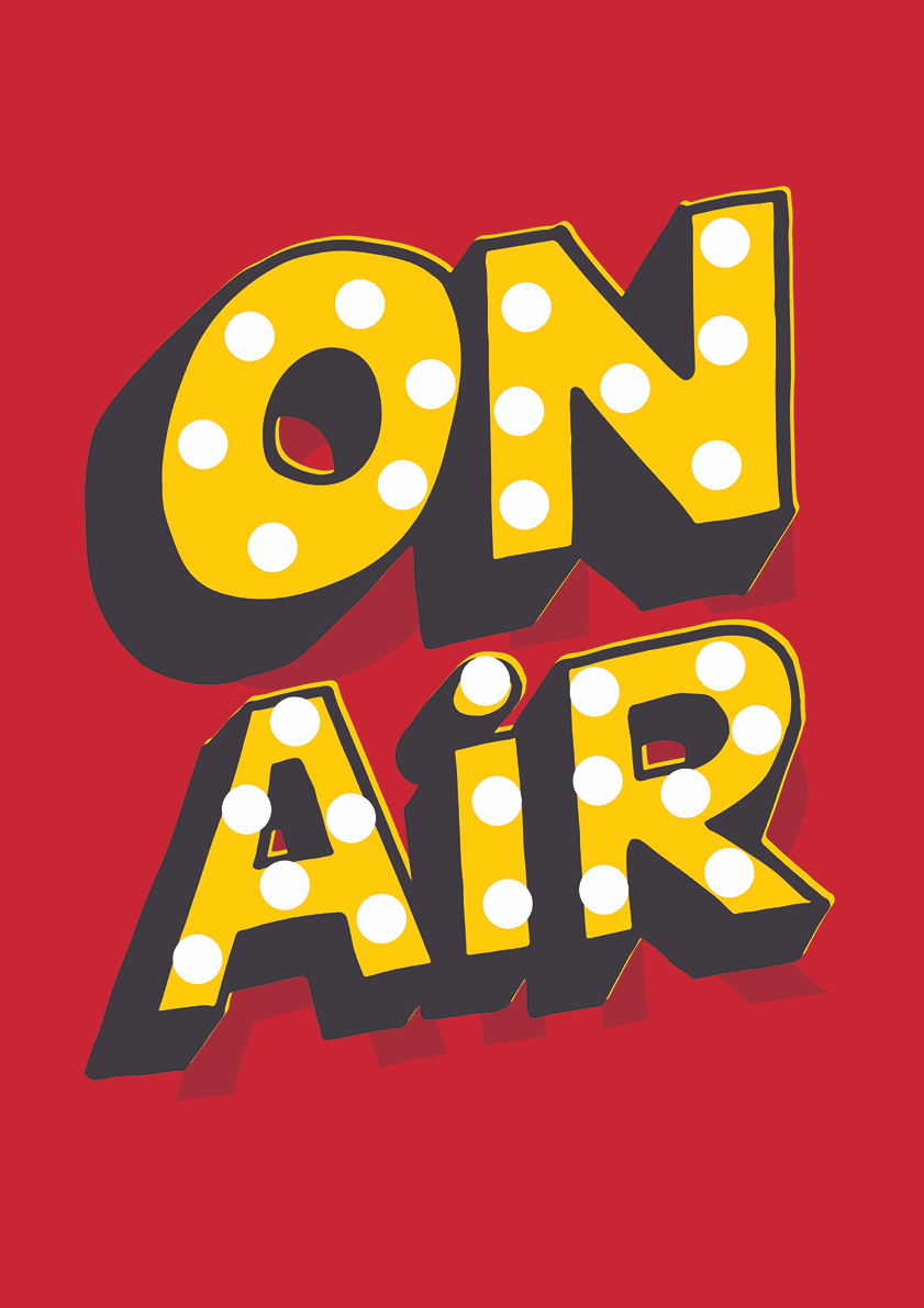 

Большой постер на стену ON AIR 40х50 см без рамы, MMONAIR