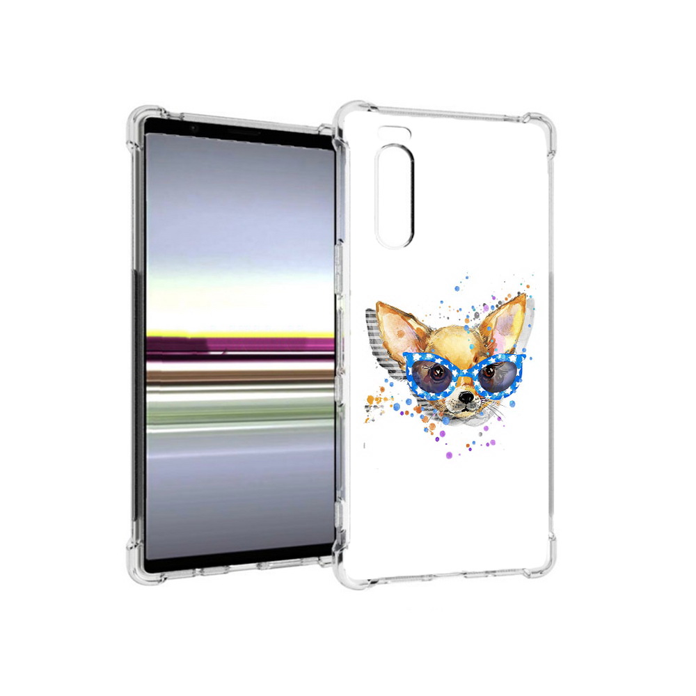 

Чехол MyPads Tocco для Sony Xperia 5 чихуа-хуа в очках (PT139963.234.691), Прозрачный, Tocco