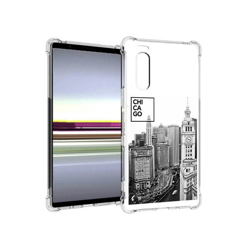 

Чехол MyPads Tocco для Sony Xperia 5 черно белый чикаго (PT139963.234.689), Прозрачный, Tocco