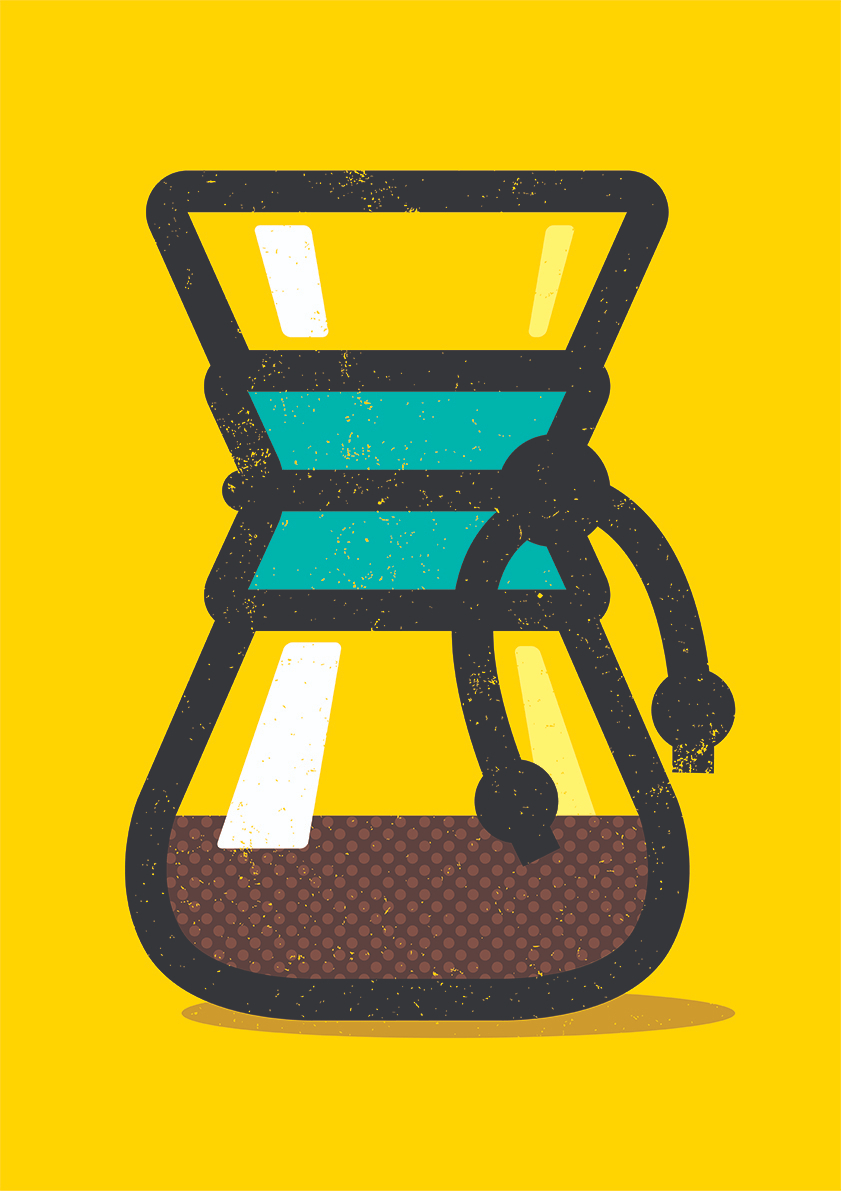 

Большой постер на стену Chemex Orange 60х90 см без рамы, MMCHEMEX3