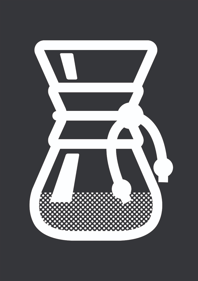 

Большой постер на стену Chemex BW 40х50 см без рамы, MMCHEMEX2