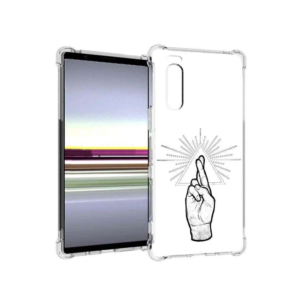 

Чехол MyPads Tocco для Sony Xperia 5 черно белая рука (PT139963.234.681), Прозрачный, Tocco