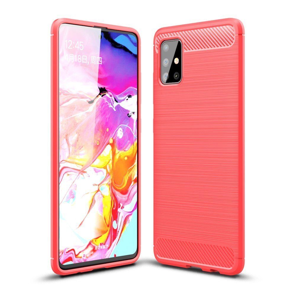

Чехол силиконовый для Samsung Galaxy A51 (SM-A515F) Carbon series красный, Samsung Galaxy A51 (SM-A515F)