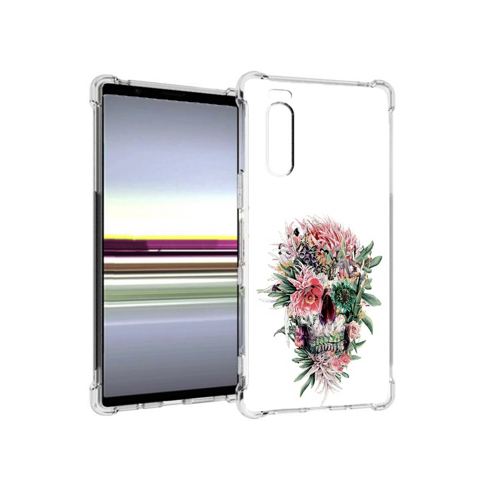 

Чехол MyPads Tocco для Sony Xperia 5 череп из цветов (PT139963.234.677), Прозрачный, Tocco