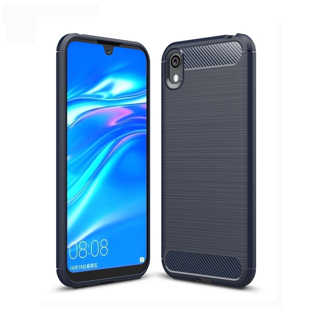 

Чехол силиконовый для Huawei Y5 2019 / Honor 8S Carbon series синий, Huawei Y5 2019 / Honor 8S
