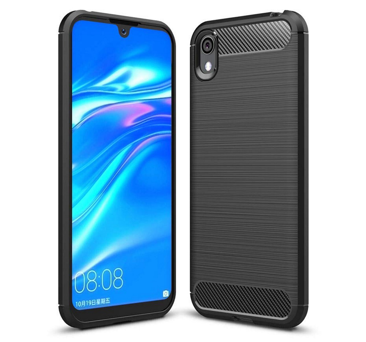 

Чехол силиконовый для Huawei Y5 2019 / Honor 8S Carbon series черный, Huawei Y5 2019 / Honor 8S