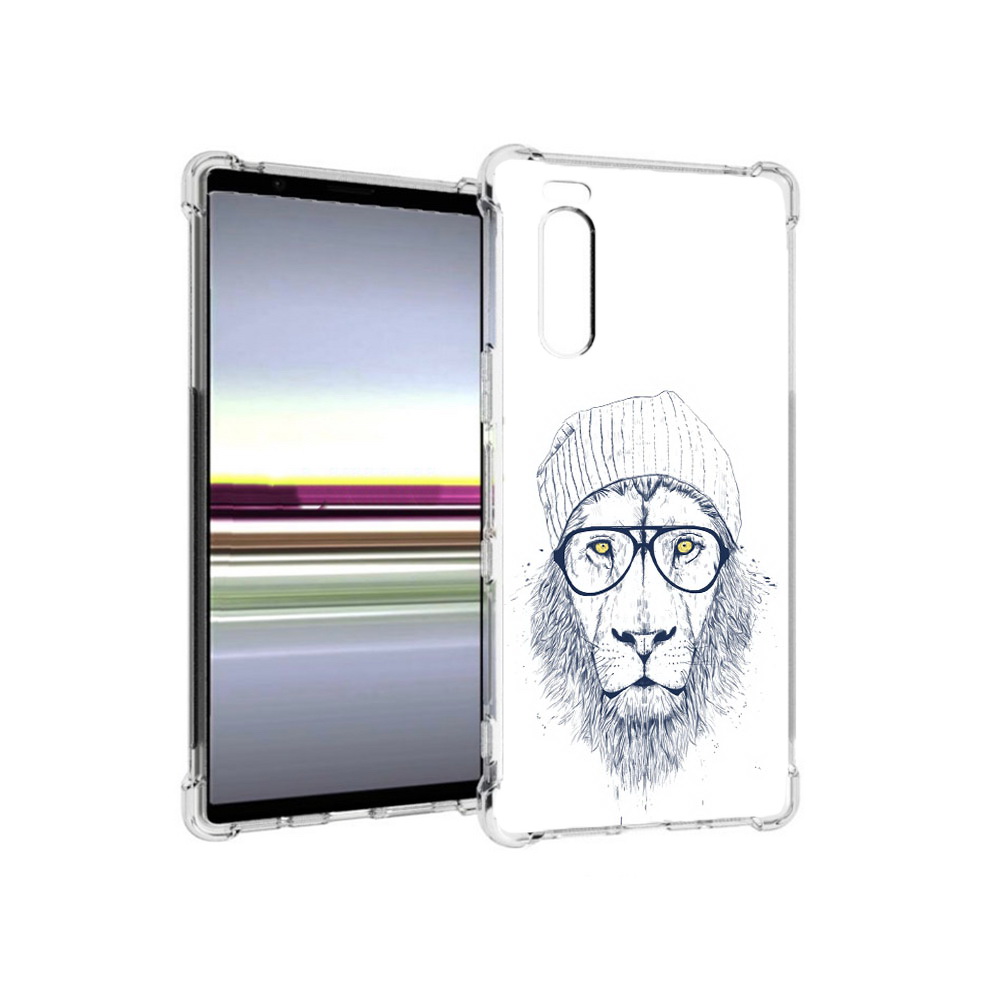 

Чехол MyPads Tocco для Sony Xperia 5 хиппи лев (PT139963.234.663), Прозрачный, Tocco