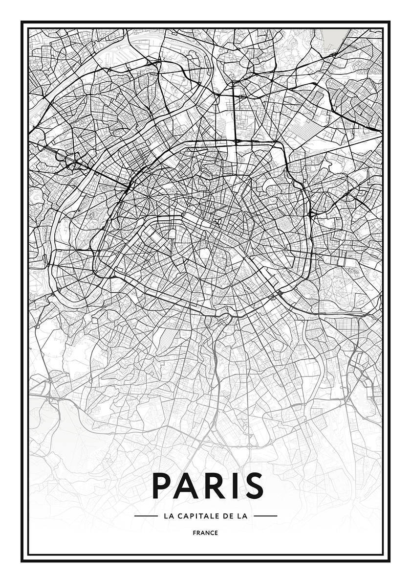 

Большой постер на стену Paris 40х50 см без рамы, SCANDIPARIS