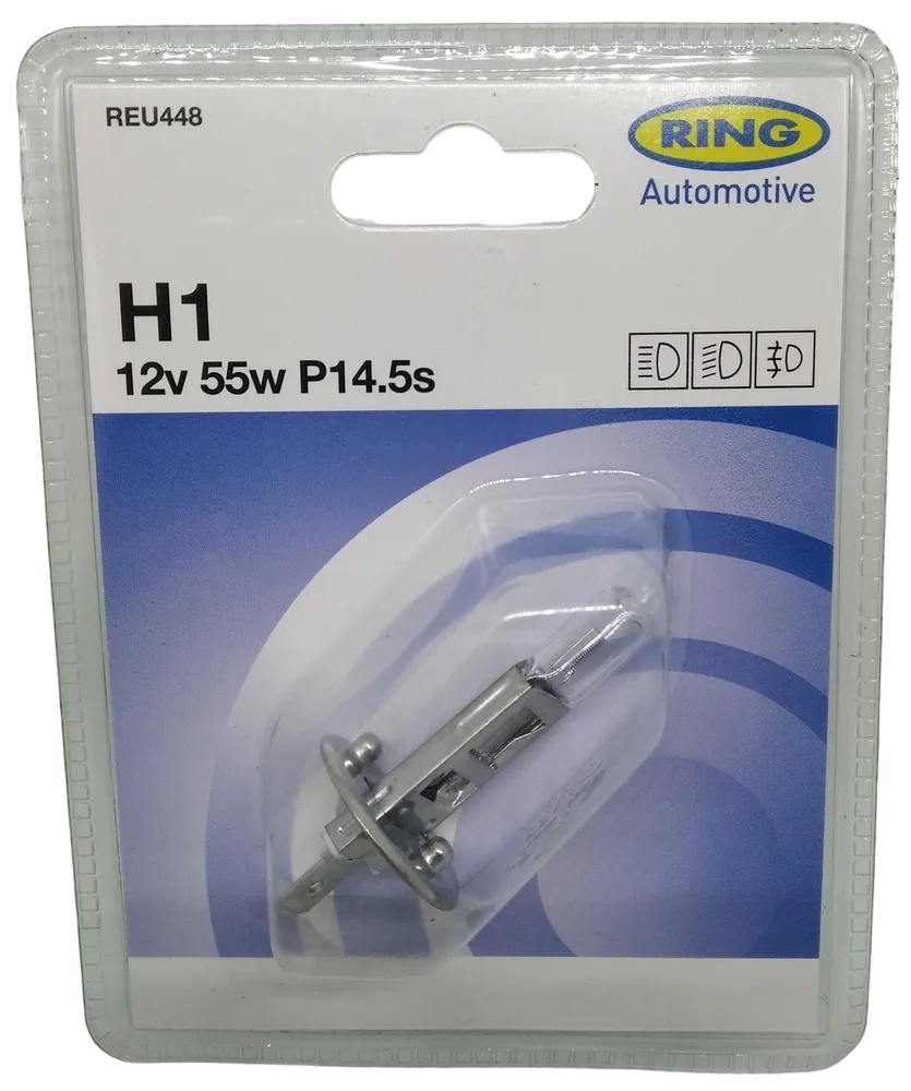 Лампа Головного Освещения H1 12v 55w Блистер 1 Шт. RING арт. REU448