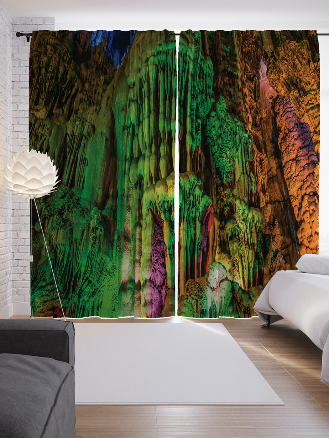 

Шторы JoyArty с фотопечатью "Гуйлинь пещера тростниковой флейты" из сатена, 290х265 см, Гуйлинь пещера тростниковой флейты