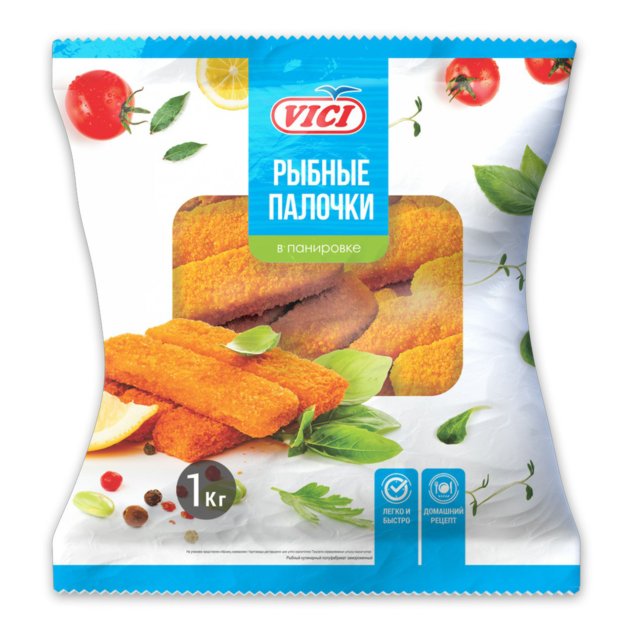 

Рыбные палочки Vici в панировке замороженные