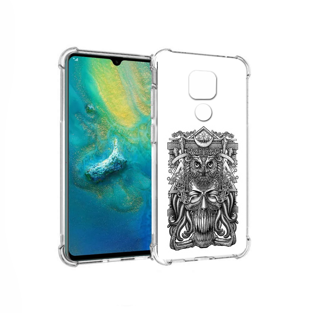 

Чехол MyPads Tocco для Huawei Mate 20x зубастая сова (PT124578.30.369), Прозрачный, Tocco