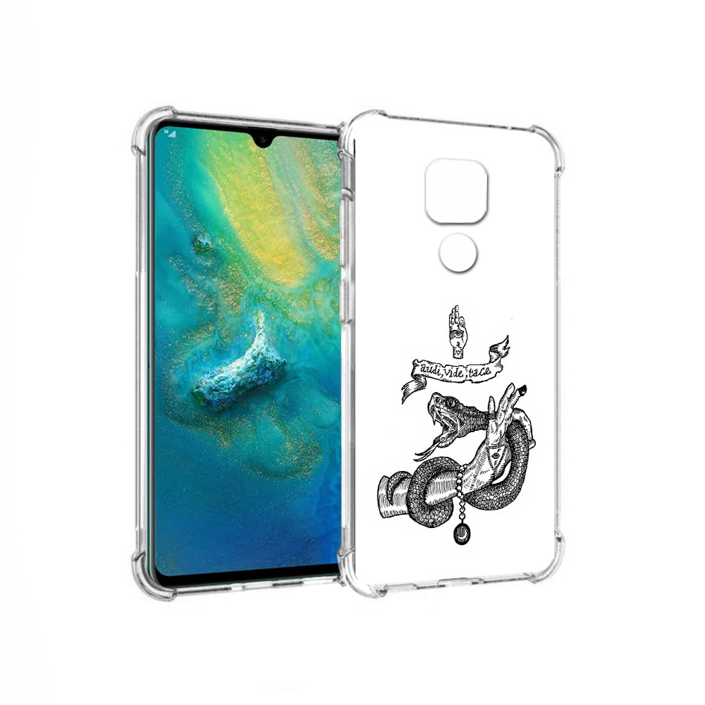 

Чехол MyPads Tocco для Huawei Mate 20x змея на руке рисунок (PT124578.30.366), Прозрачный, Tocco