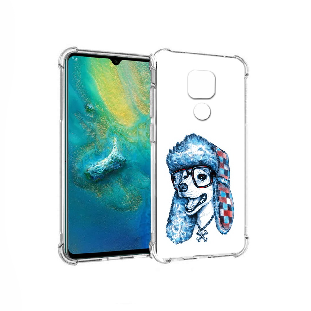 

Чехол MyPads Tocco для Huawei Mate 20x зимний пес (PT124578.30.362), Прозрачный, Tocco